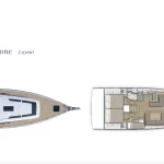 Layout della barca a vela Beneteau Oceanis 51.1 "Aphros" di Spartivento Charter