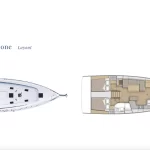 Layout della barca a vela Beneteau Oceanis 40.1 "Cupido" di Spartivento Charter